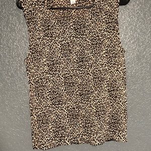 Cheetah print tank with texture